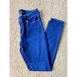 Old Navy Rockstar Women's Blue Denim Skinny Fit Jeans Size 10 Long Dark Wash